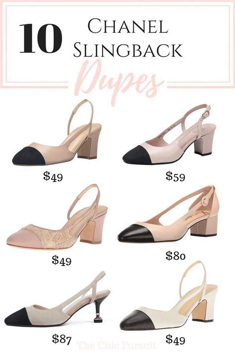 chanel two tone slingback dupe